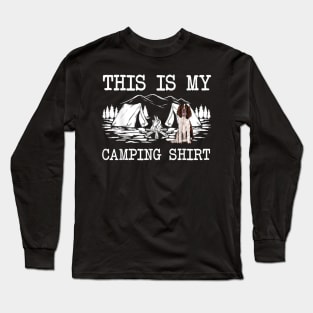 Campfire english springer spaniel dog Long Sleeve T-Shirt